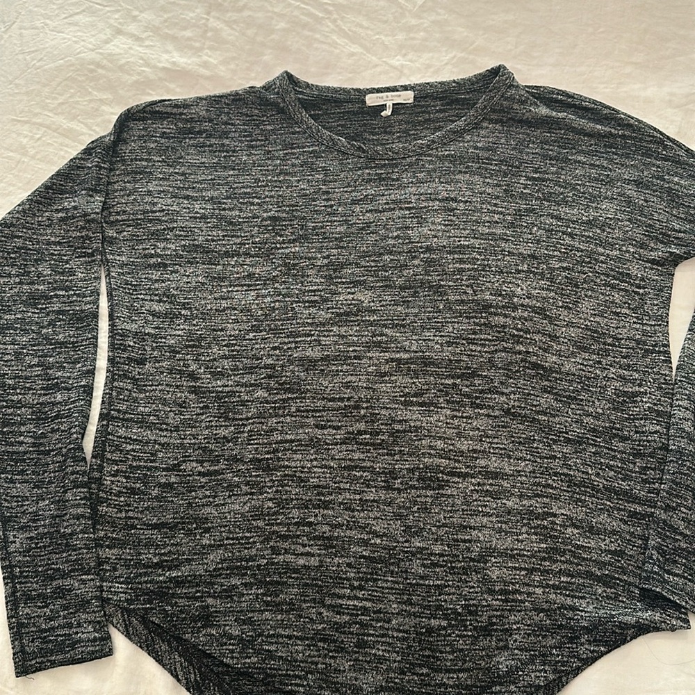 Rag & Bone XS black, white long sleeve top